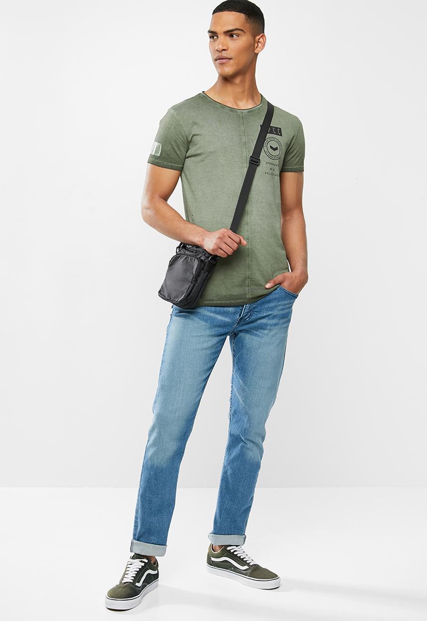 S.P.C.C - Keats premium stepped hem T-shirt - khaki 