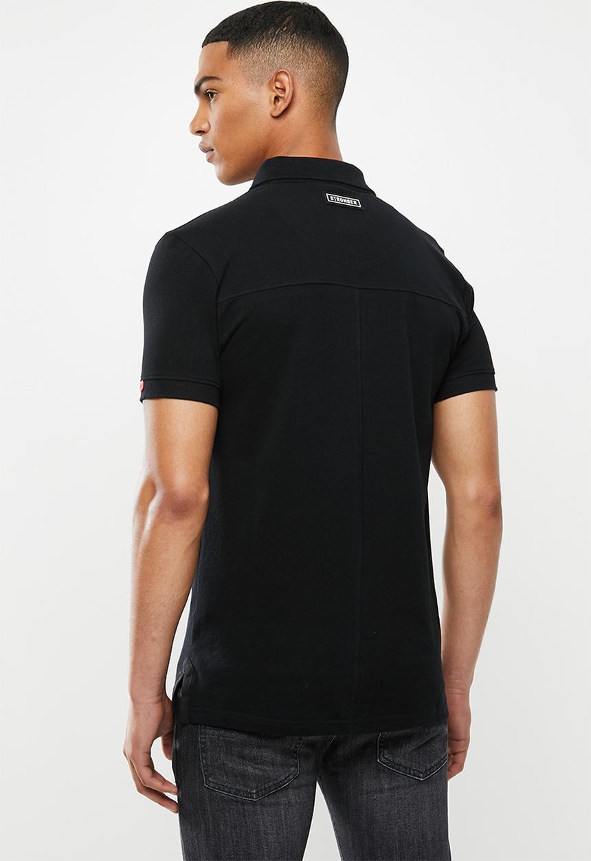 S.P.C.C - Saxon fashion golfer polo - black