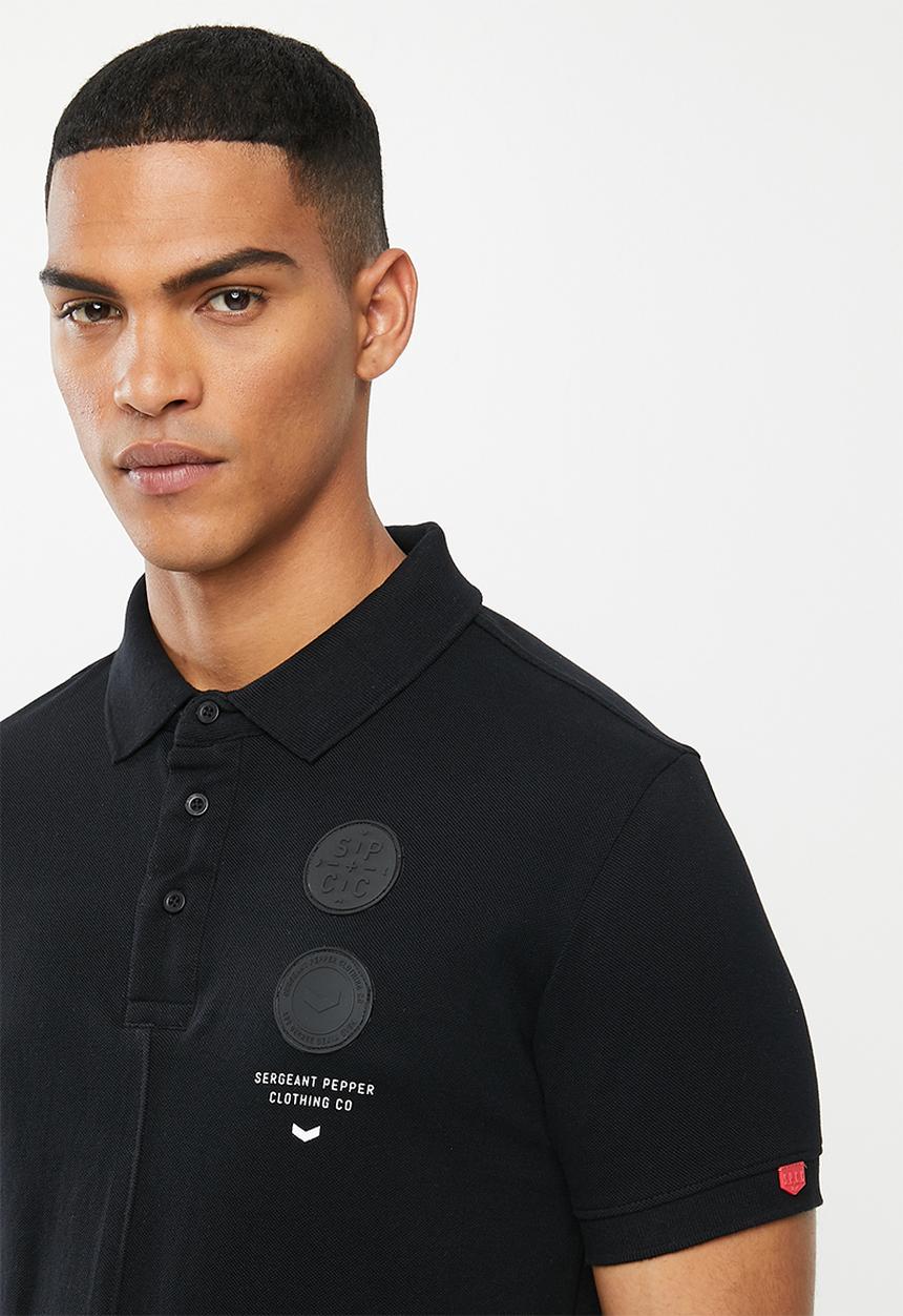 S.P.C.C - Saxon fashion golfer polo - black