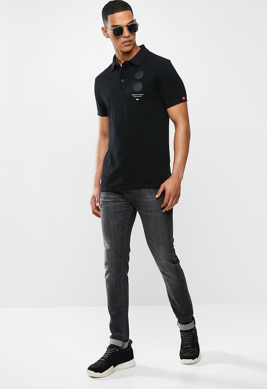 S.P.C.C - Saxon fashion golfer polo - black