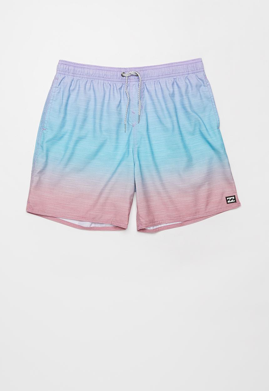 Billabong  - Boys sergio layback boardshort - blue & pink