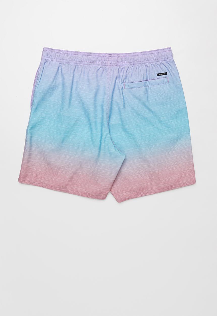 Billabong  - Boys sergio layback boardshort - blue & pink