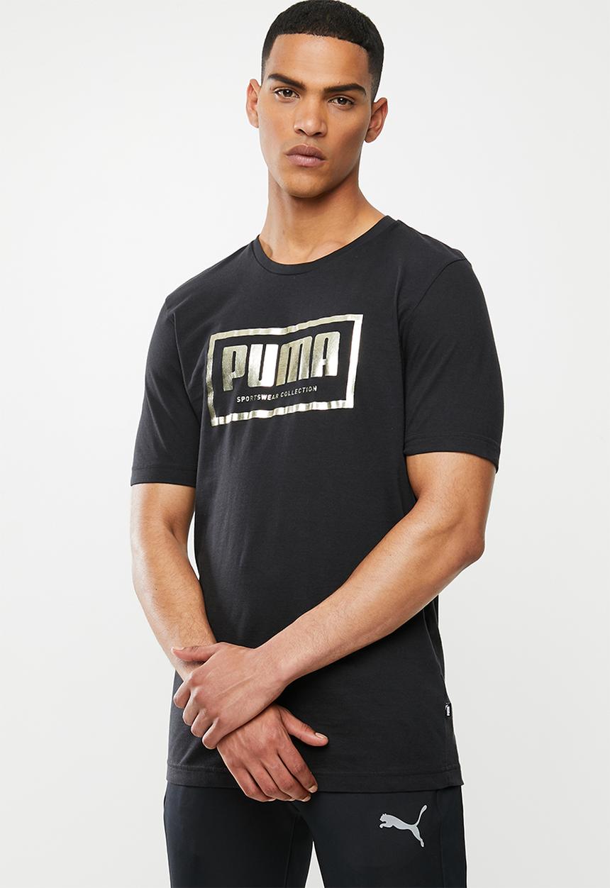PUMA - Gold graphic tee - black