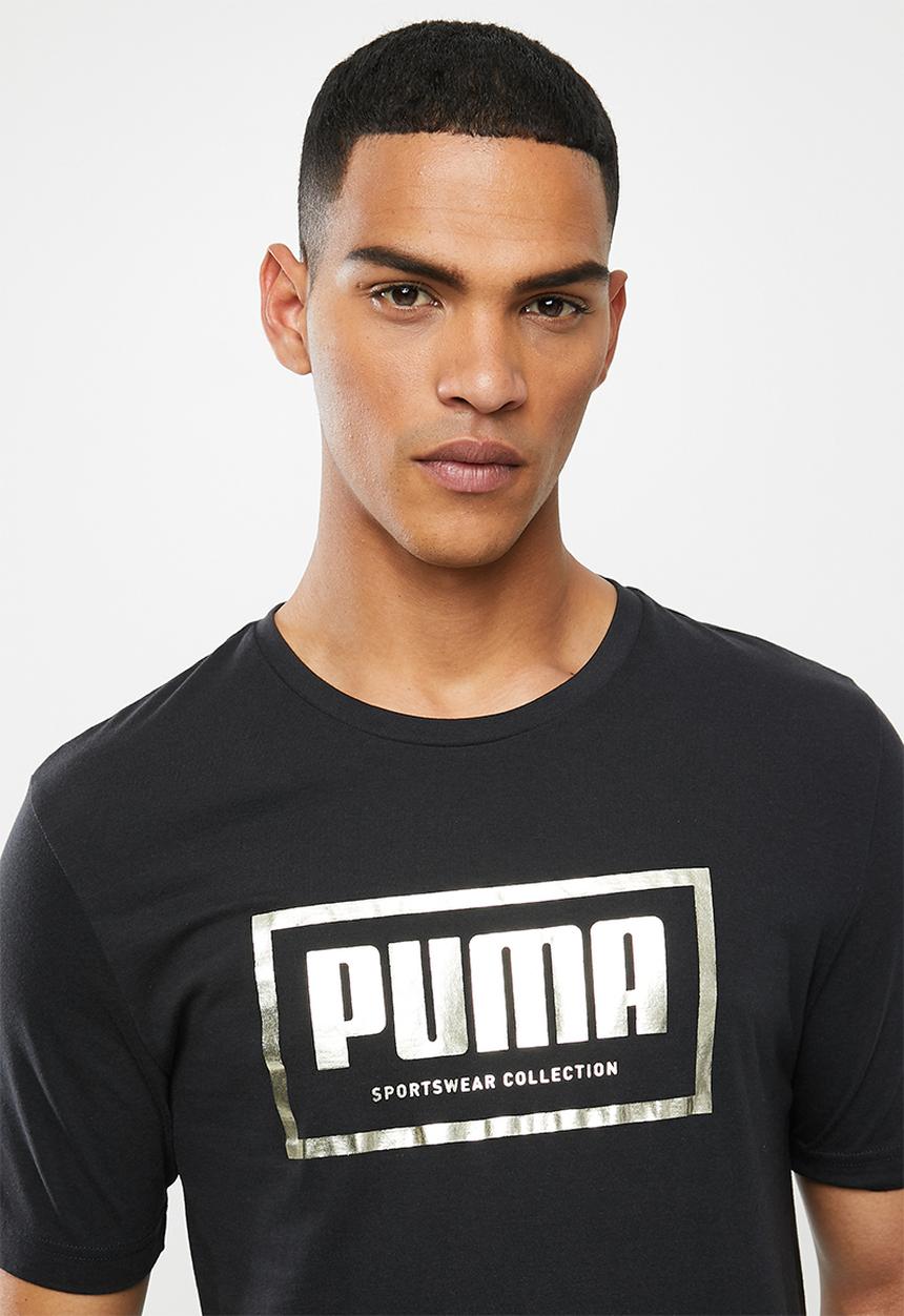 PUMA - Gold graphic tee - black
