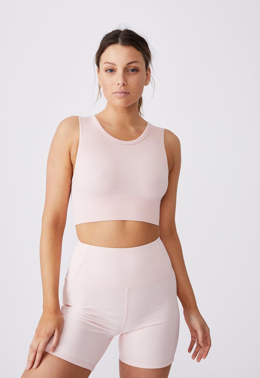 Cotton On - Lifestyle seamless longline vestlette - pink sherbet