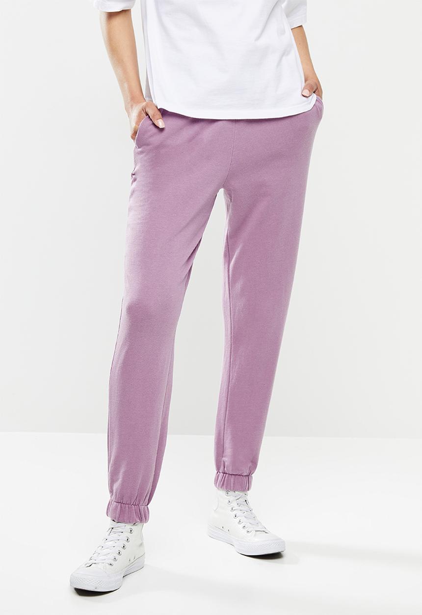 Cotton On - High waisted trackpant - purple