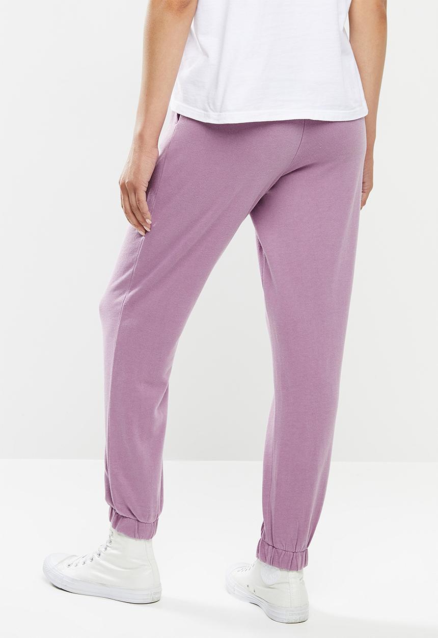 Cotton On - High waisted trackpant - purple