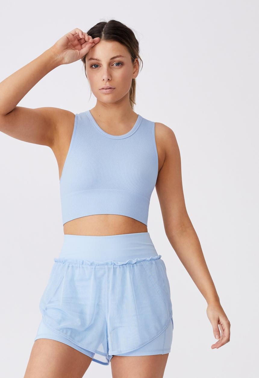 Cotton On - Lifestyle seamless longline vestlette - skye blue