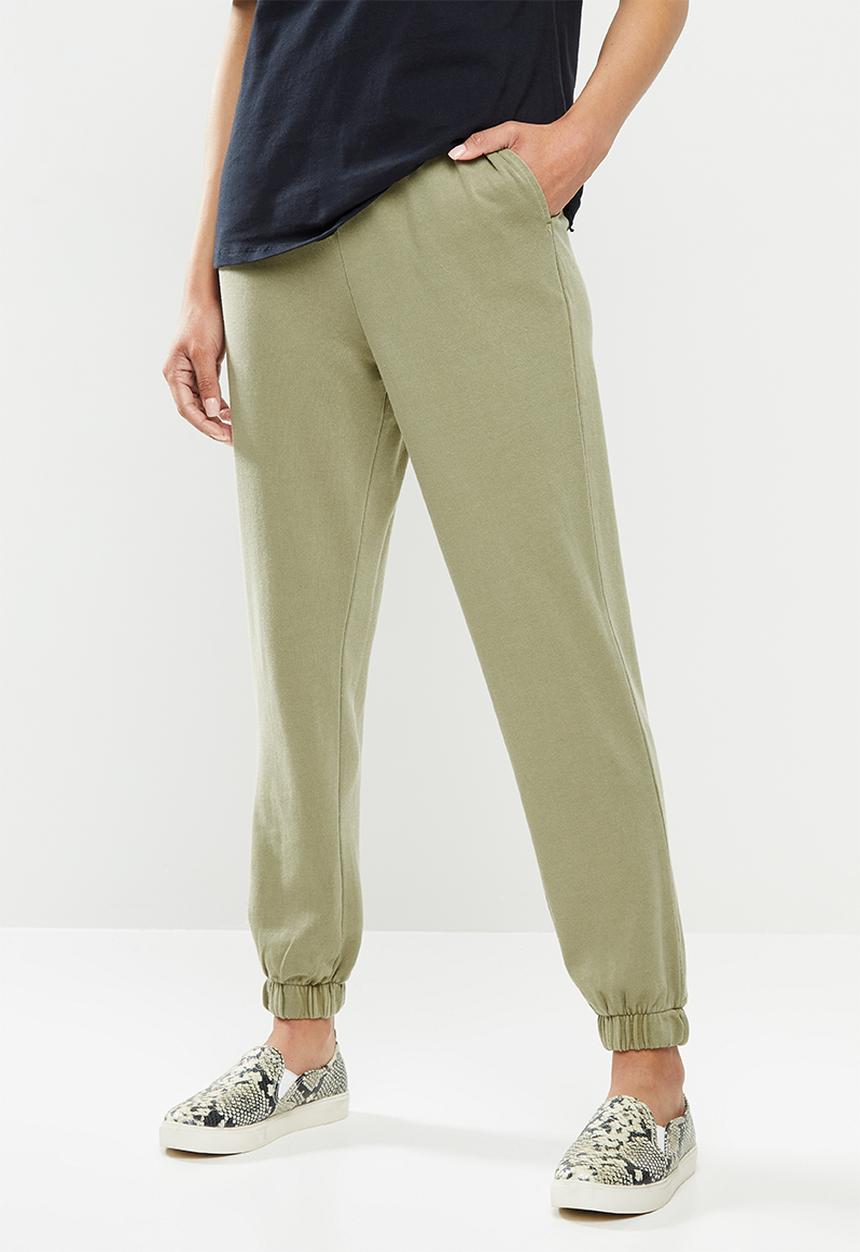 Cotton On - High waisted track pant - sage