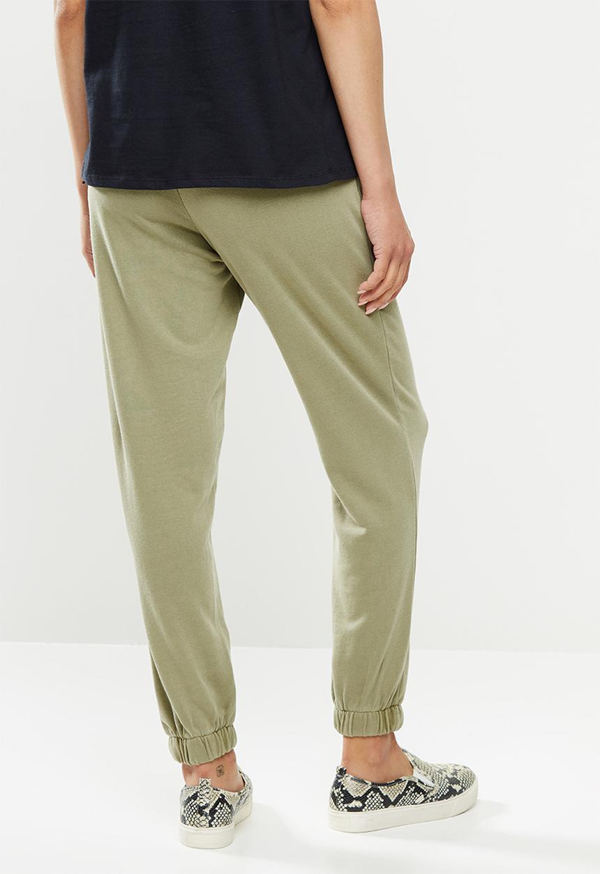 Cotton On - High waisted track pant - sage