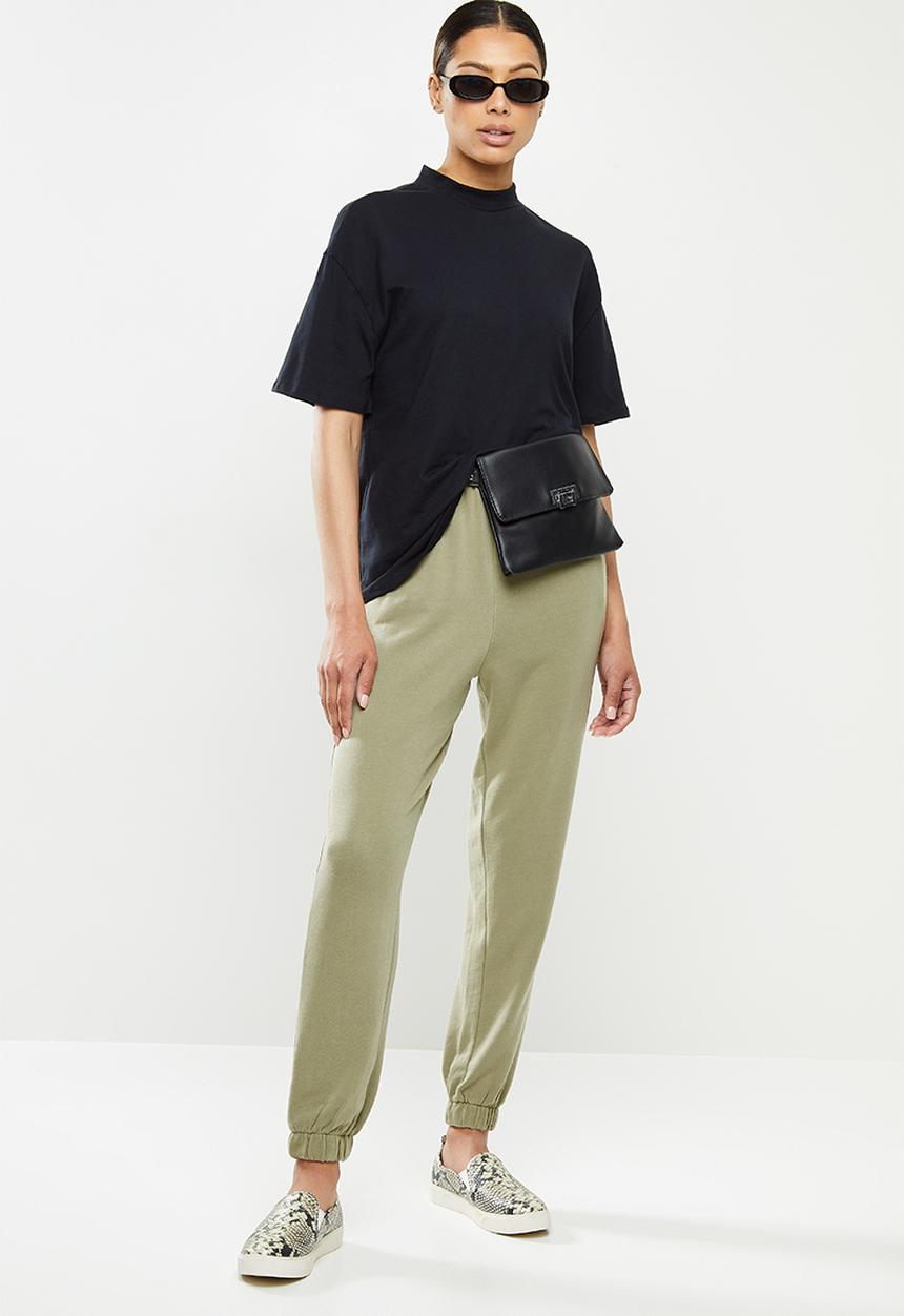 Cotton On - High waisted track pant - sage