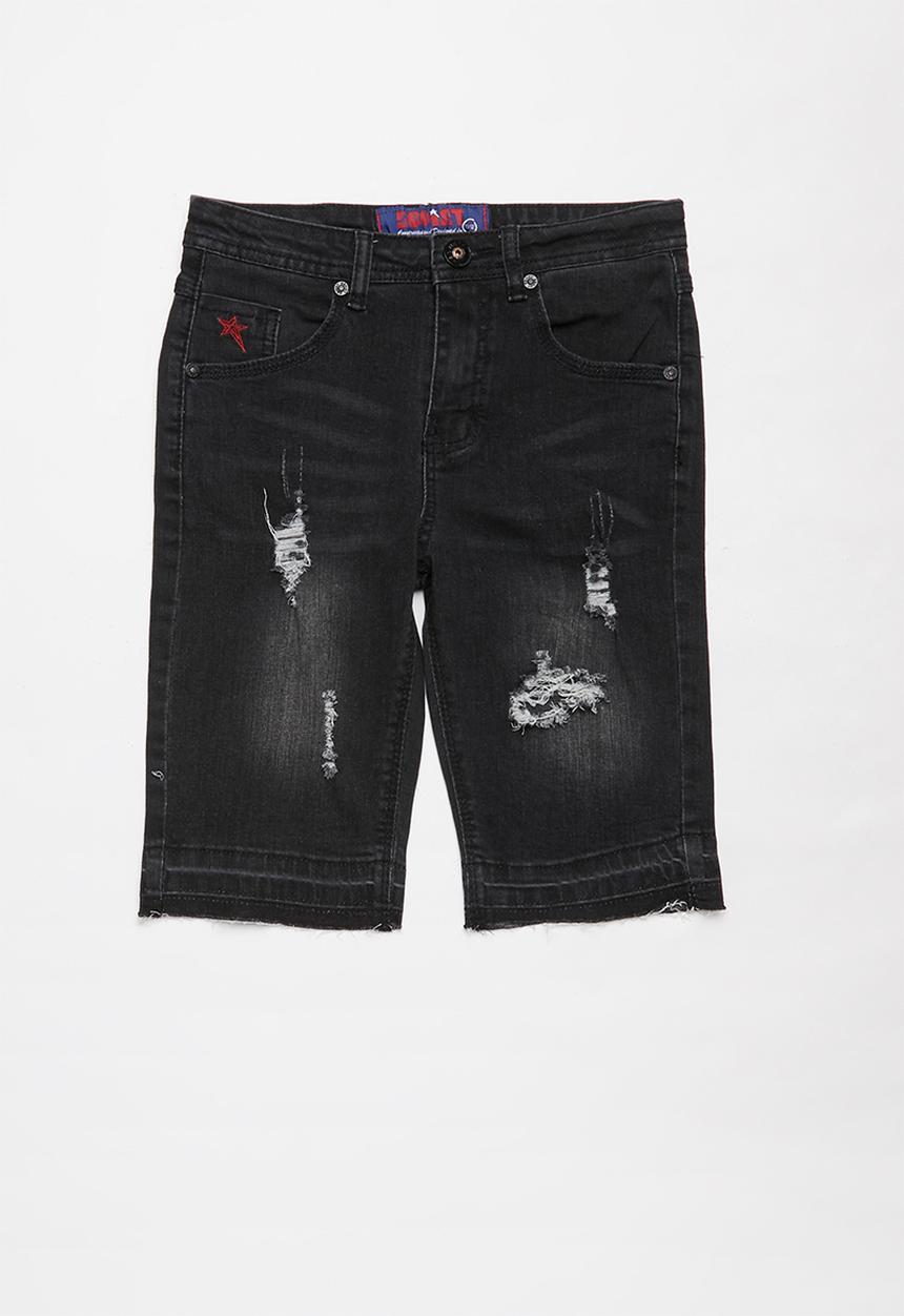 SOVIET - Boys denim short - black