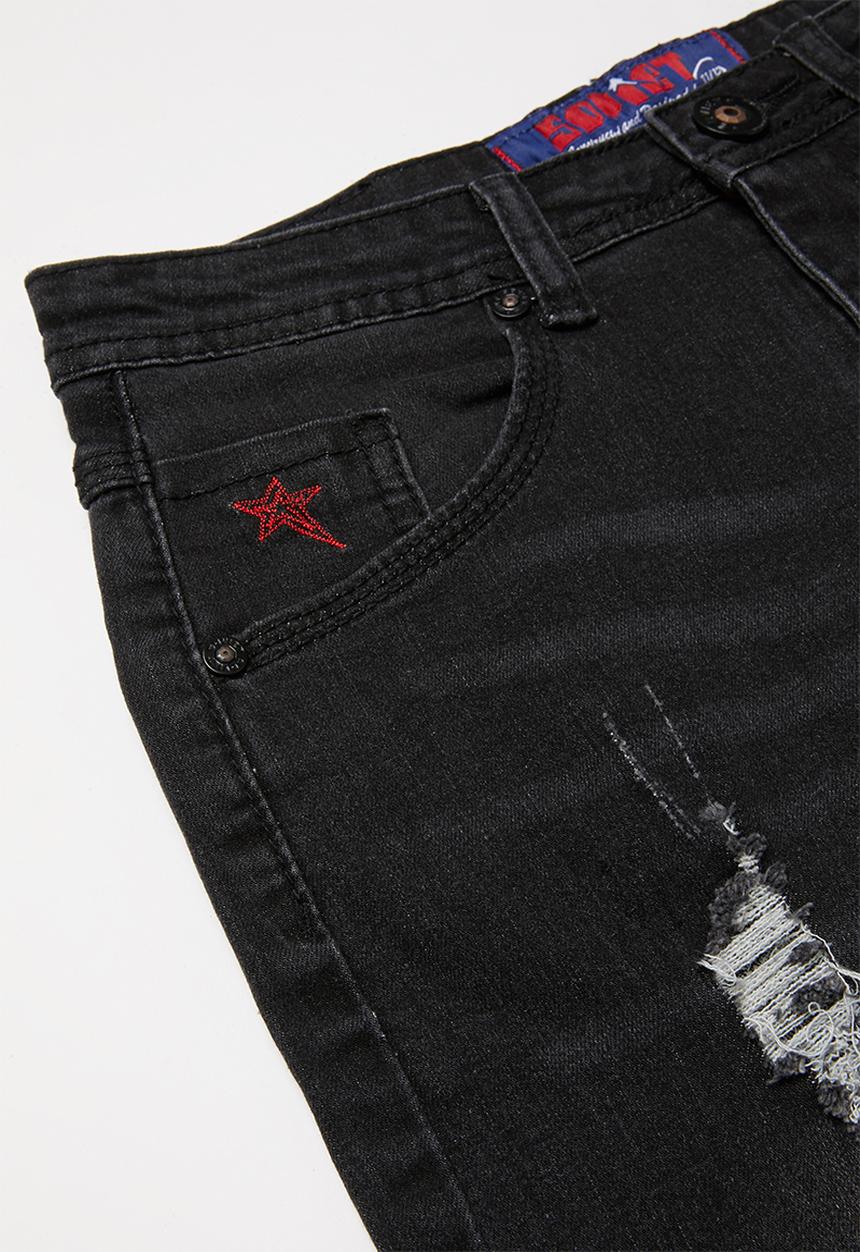 SOVIET - Boys denim short - black