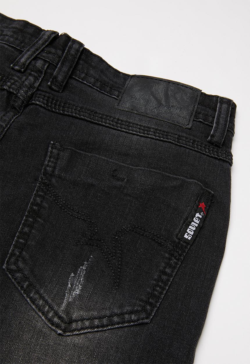 SOVIET - Boys denim short - black