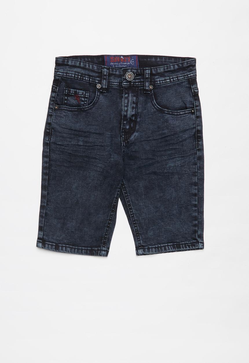 SOVIET - Boys denim short - dark blue
