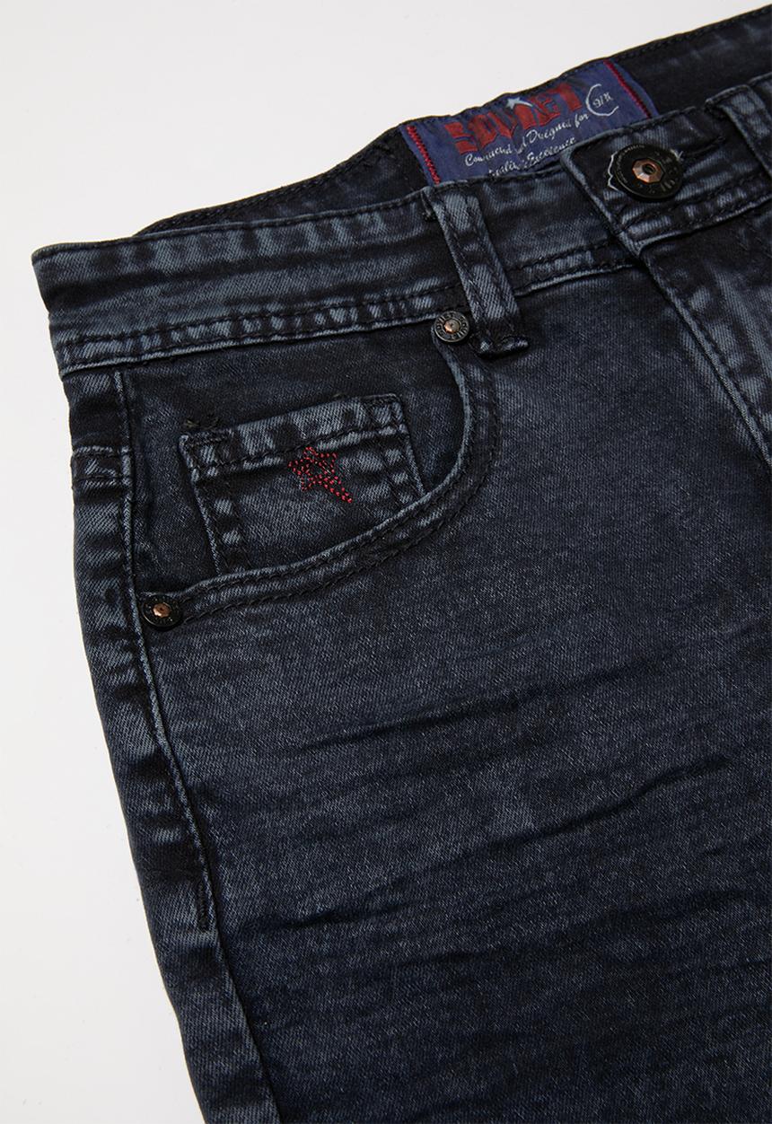 SOVIET - Boys denim short - dark blue
