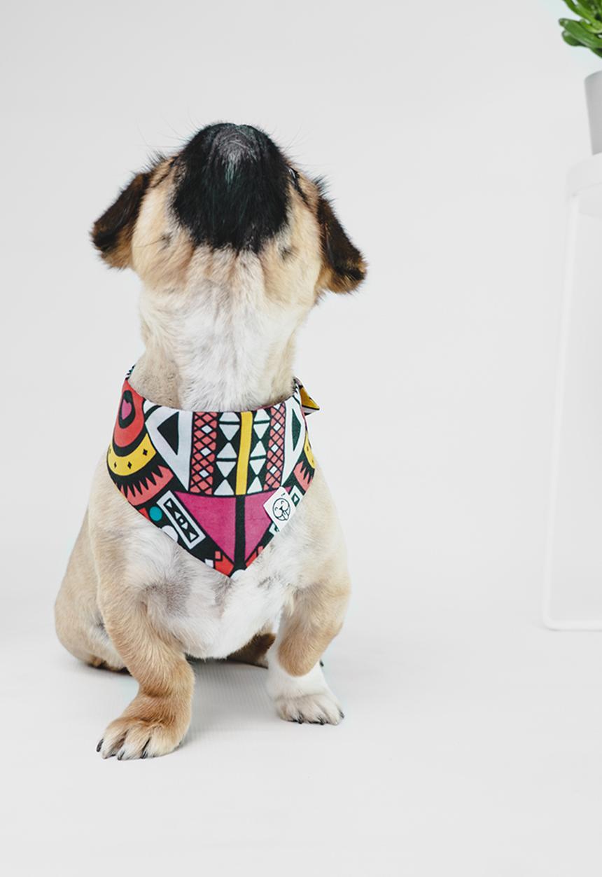 Urban Hound Social - The fundana bandana - pink, yellow, black