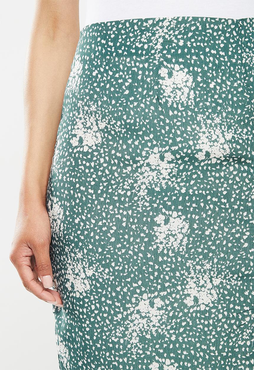Missguided - Green printed midi slip skirt - green