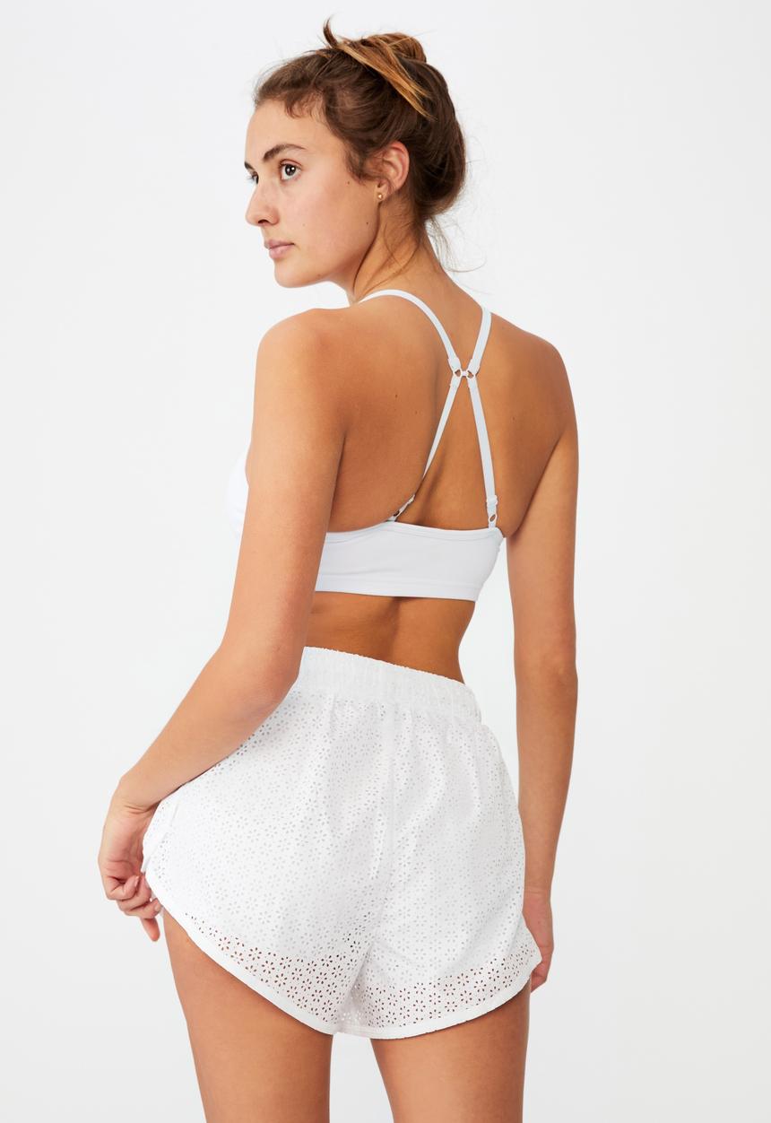 Cotton On - Move jogger short - white laser