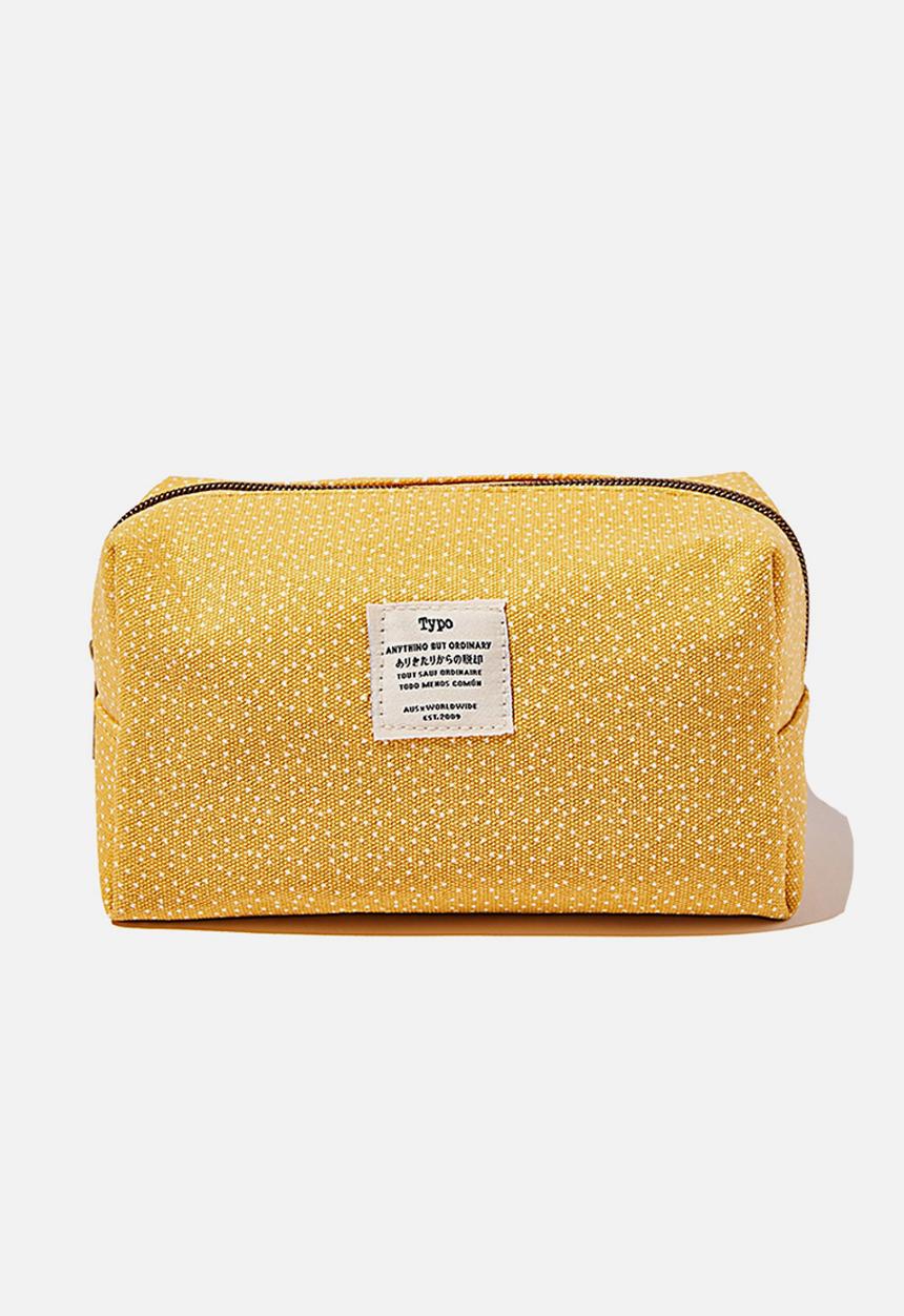 Typo - Brooklyn pencil case - mustard spot