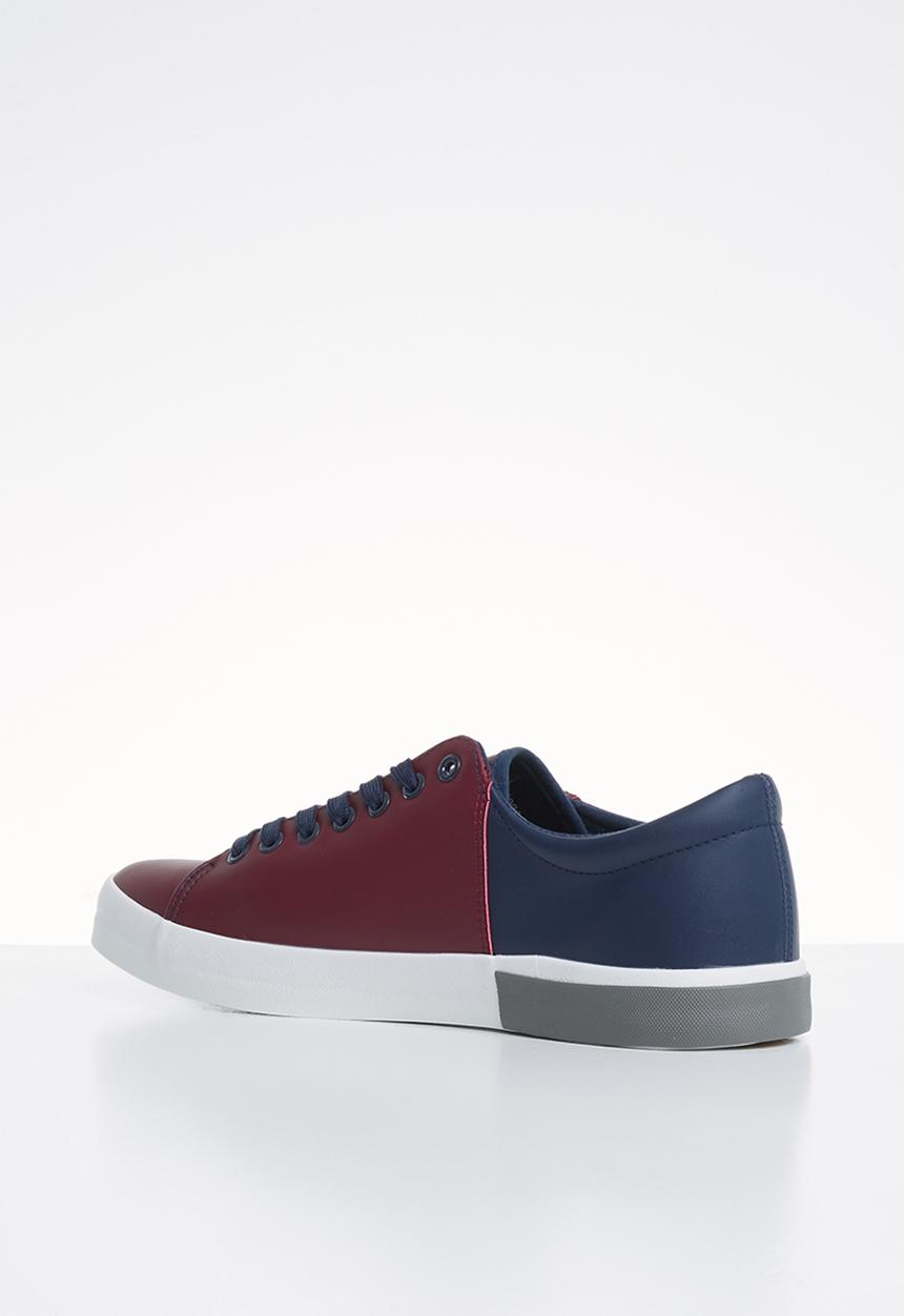 POLO - Brandon colour block sneaker - burgundy
