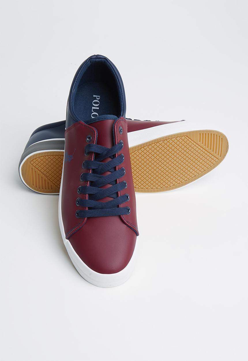 POLO - Brandon colour block sneaker - burgundy