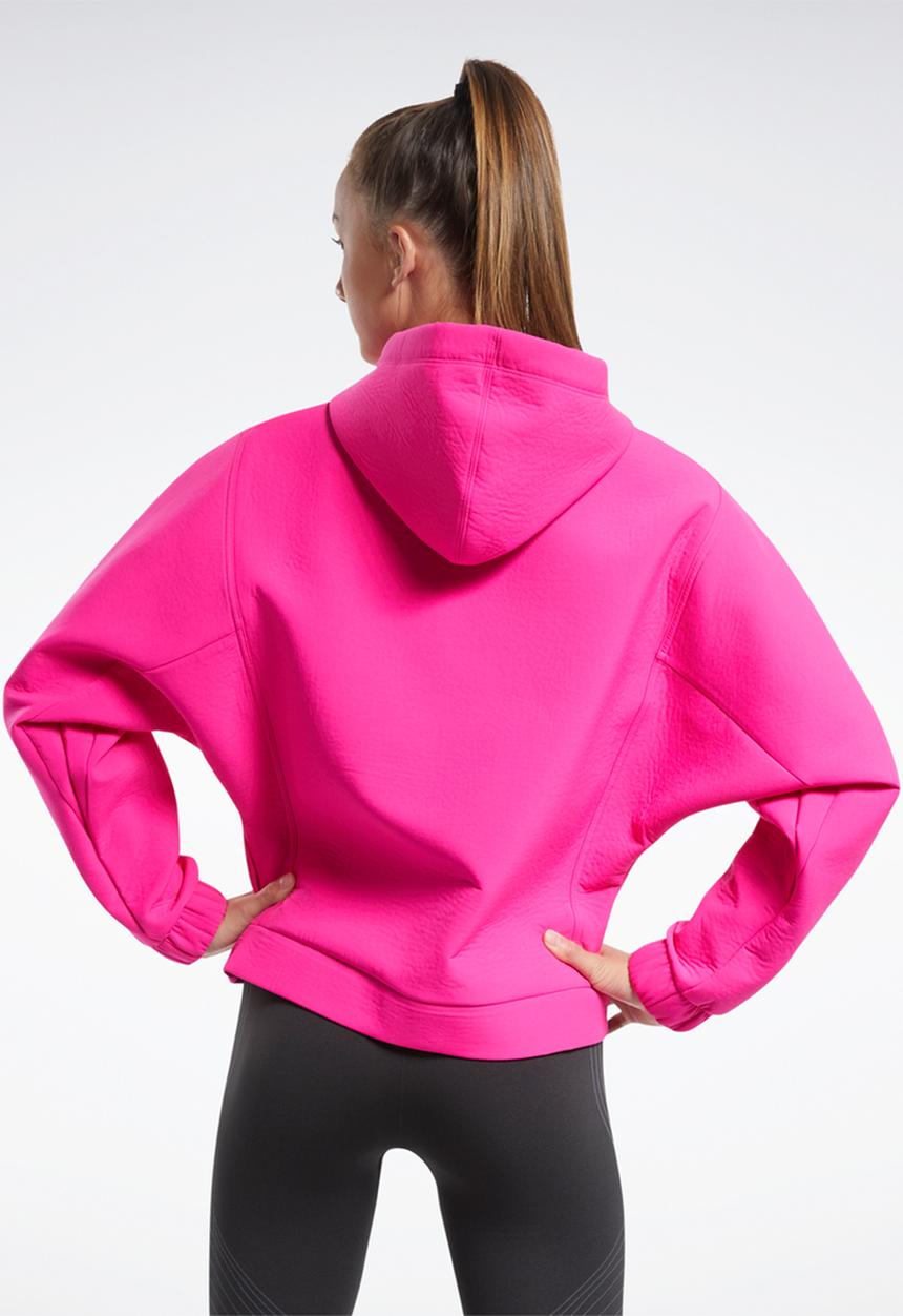 Reebok - Ts edge works hoodie - pink & black