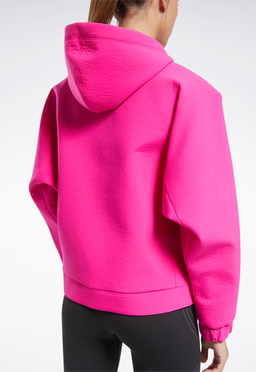 Reebok - Ts edge works hoodie - pink & black