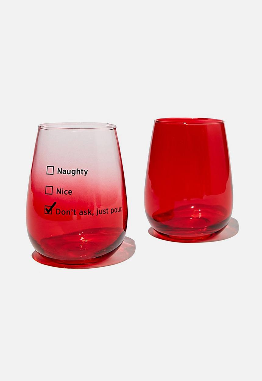 Typo - Tumbler 2 pack - naughty nice pour!