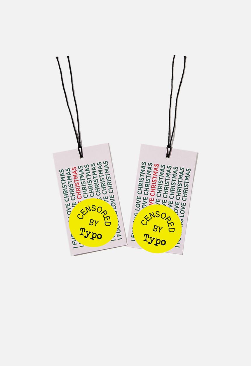 Typo - Jumbo gift tag pack - i f*cking love christmas!!