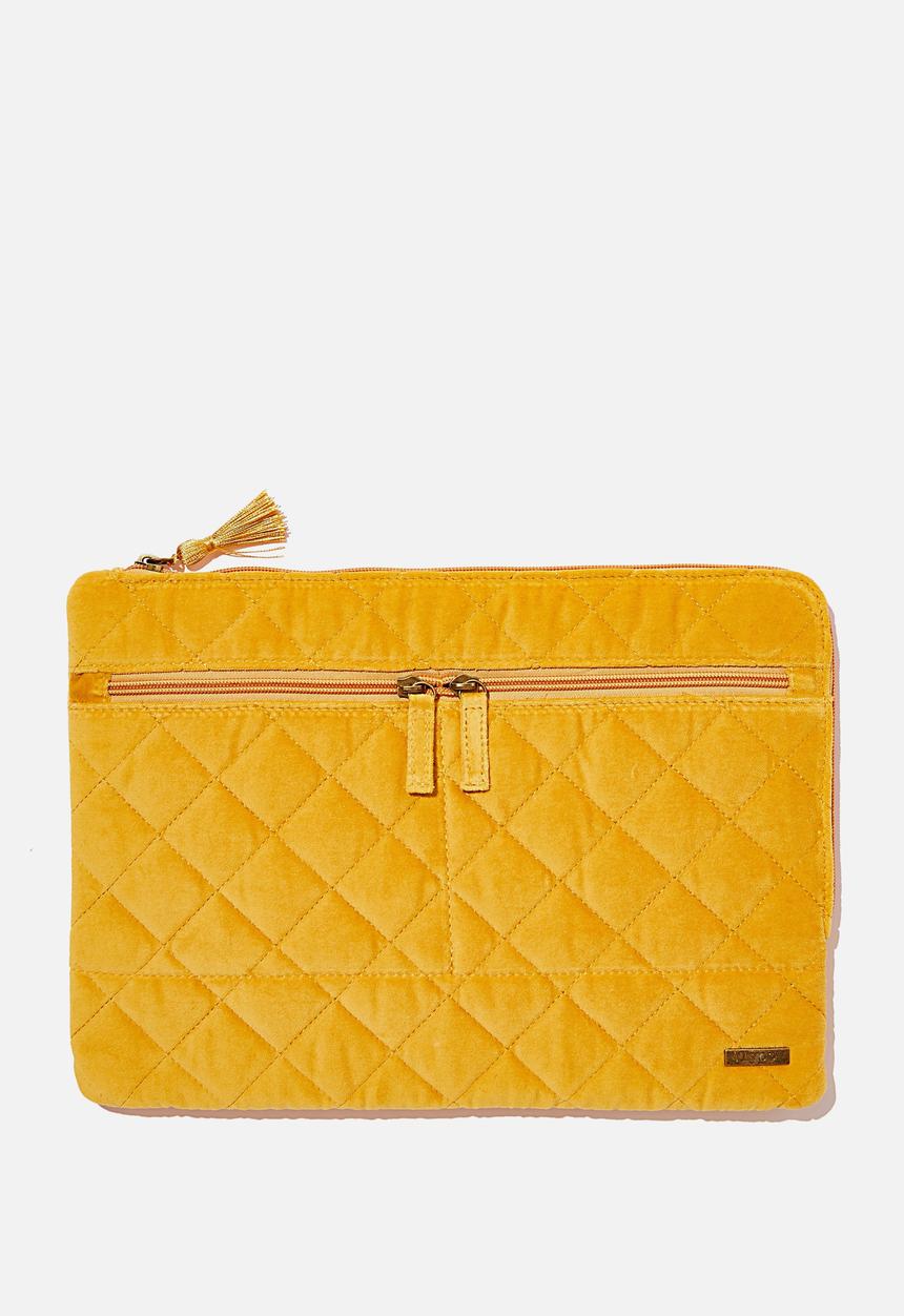 Typo - Oxford 13 inch laptop case vlt - quilted mustard