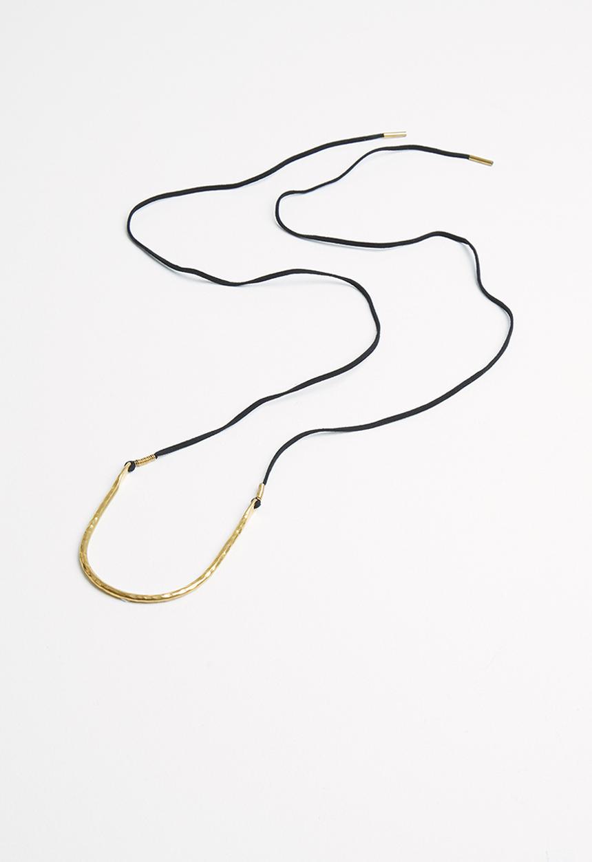 Matter of Fakt - Half moon neck tie - brass & black 