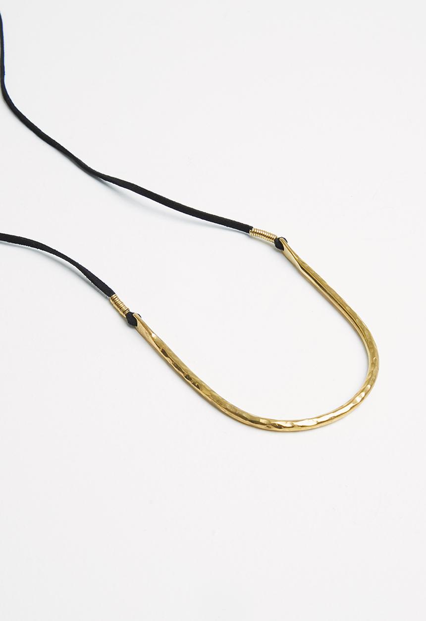 Matter of Fakt - Half moon neck tie - brass & black 