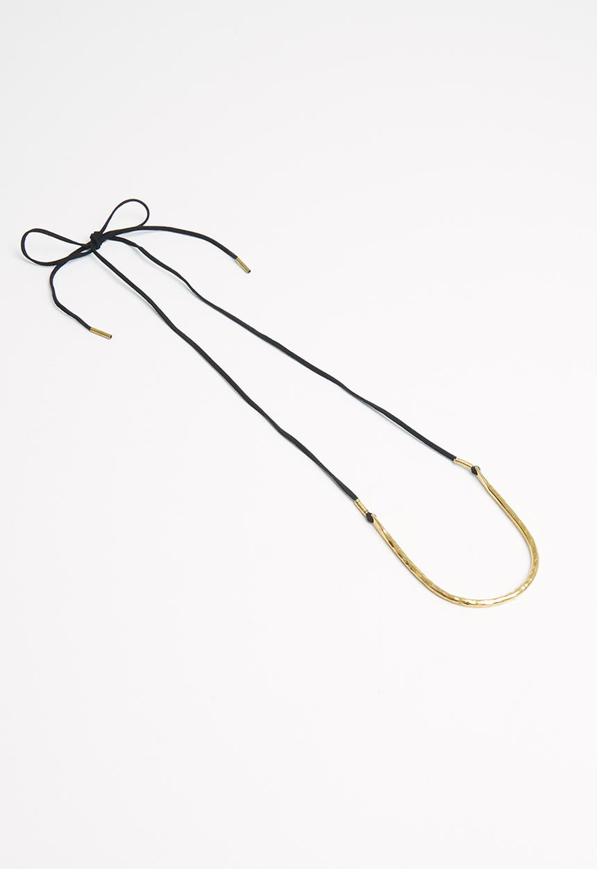 Matter of Fakt - Half moon neck tie - brass & black 