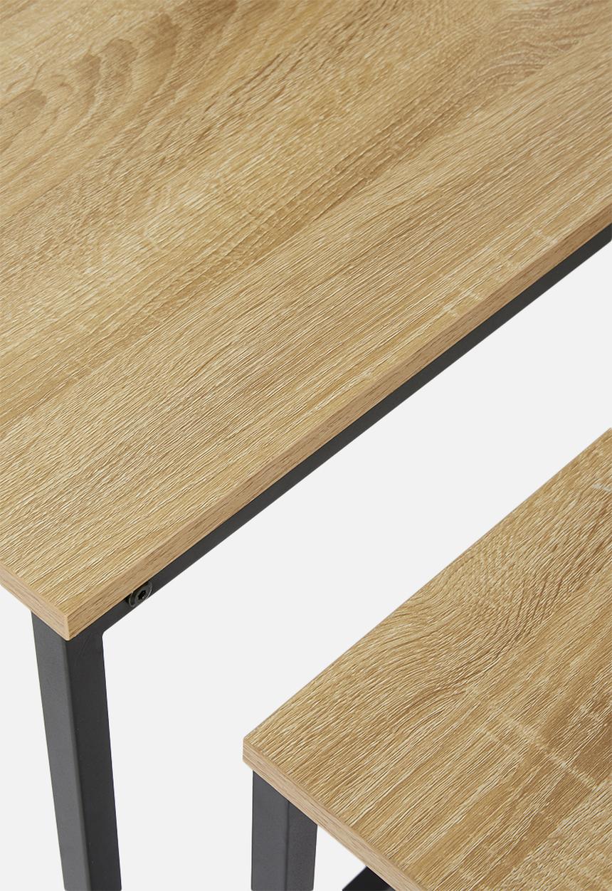 H&S - Nesting table set of 3 - black & natural