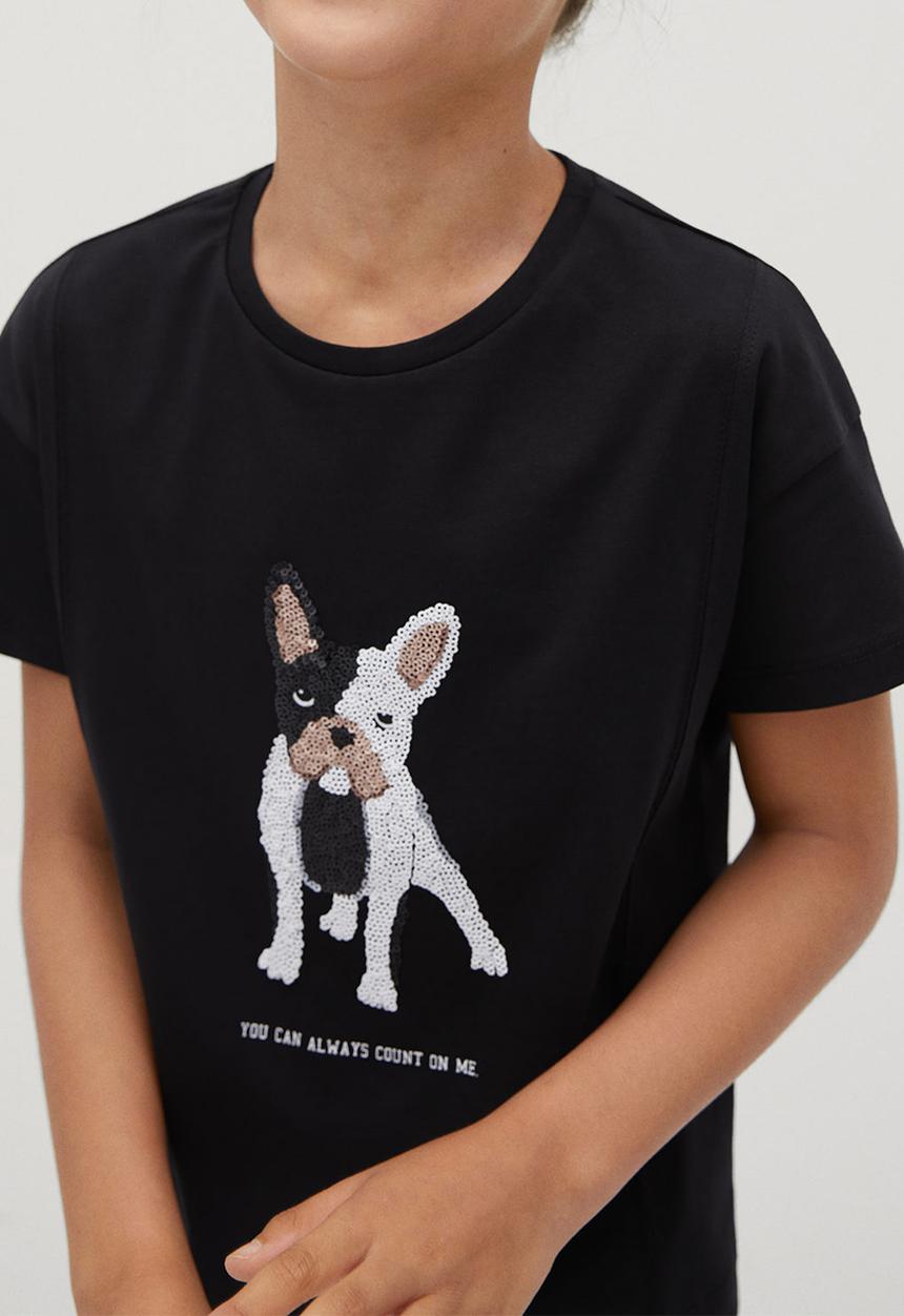MANGO - Bull short sleeve tee - black