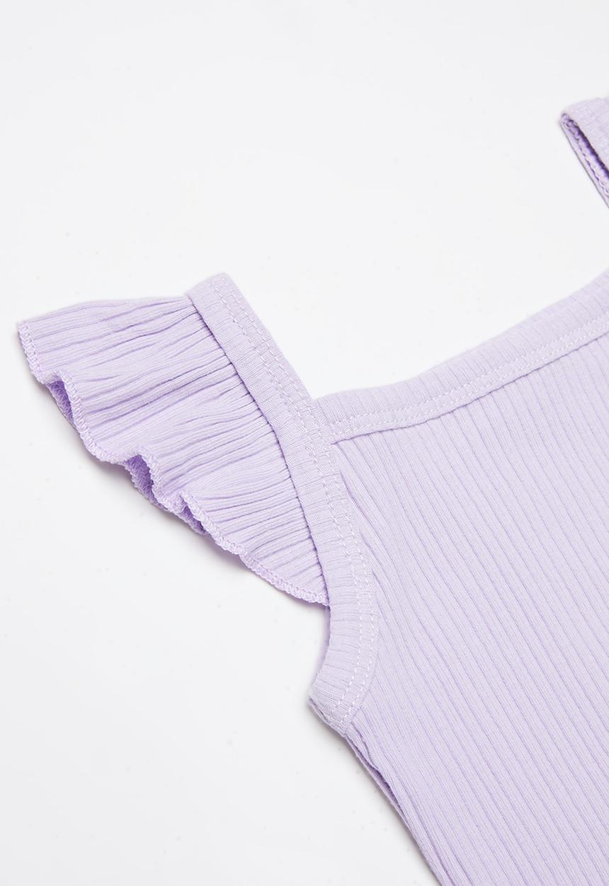Baby Star - Girls 2 piece ruffle set - purple