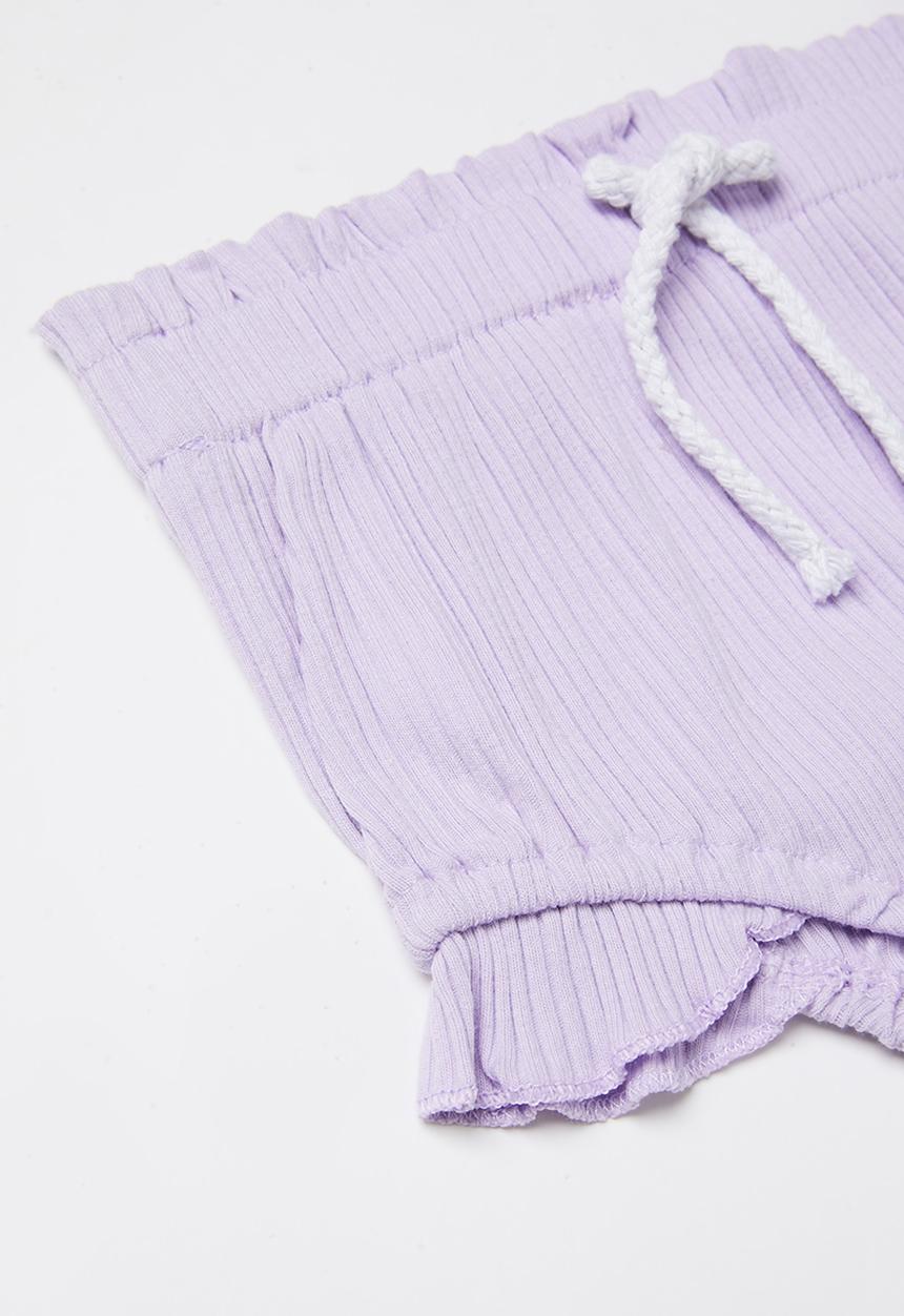 Baby Star - Girls 2 piece ruffle set - purple