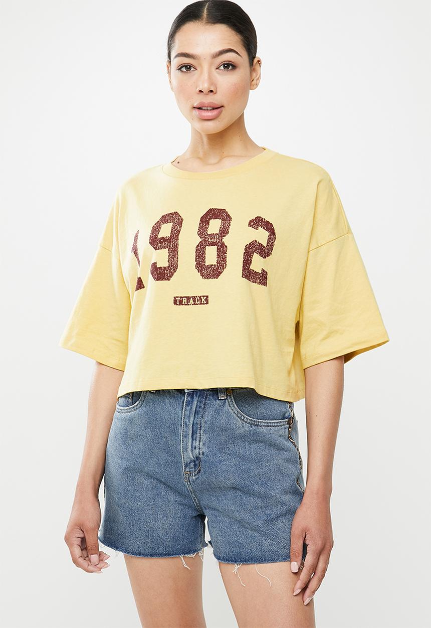 Cotton On - Chopped boyfriend tee - golden sun