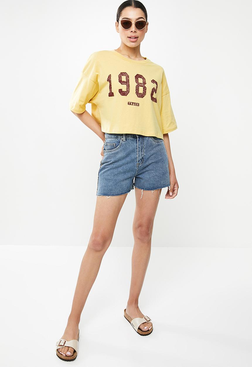 Cotton On - Chopped boyfriend tee - golden sun