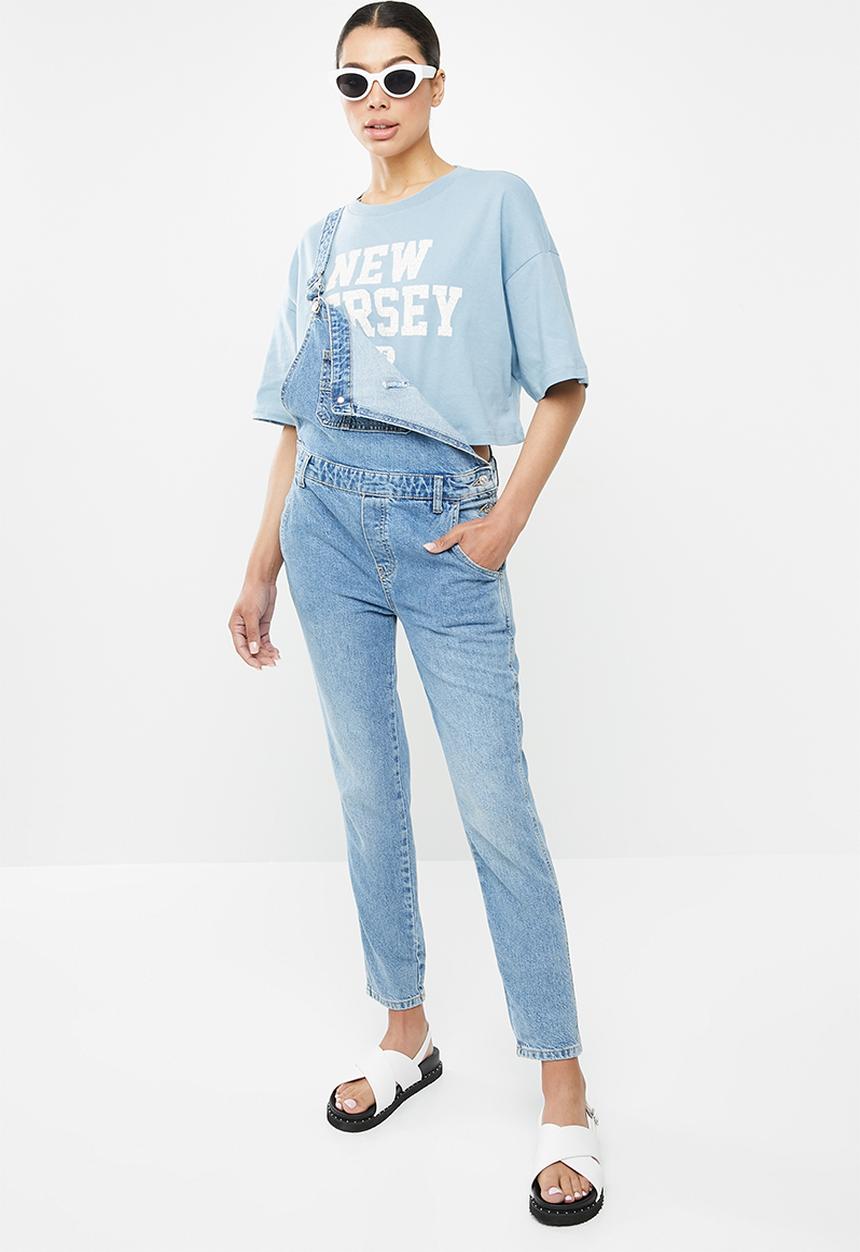 Cotton On - Chopped boyfriend tee - blue 