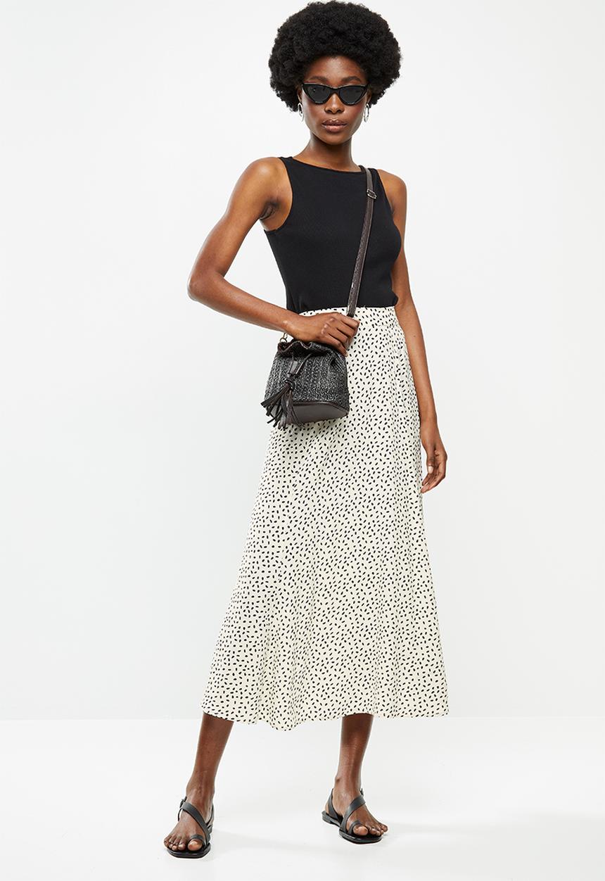 MANGO - Skirt bombay - neutral & black
