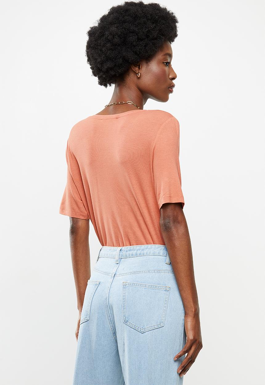 MANGO - Ribix T-shirt - rust