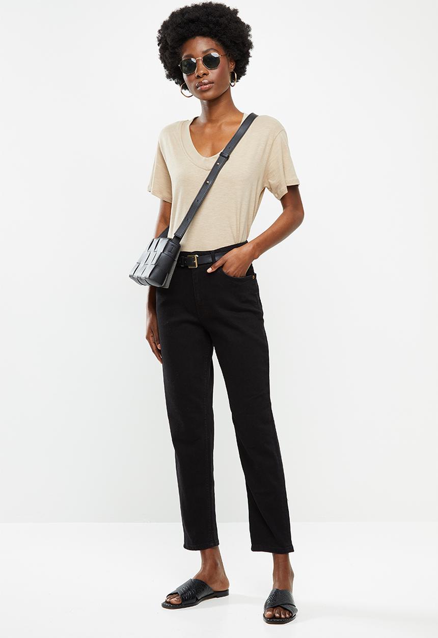 MANGO - Mom jeans - black