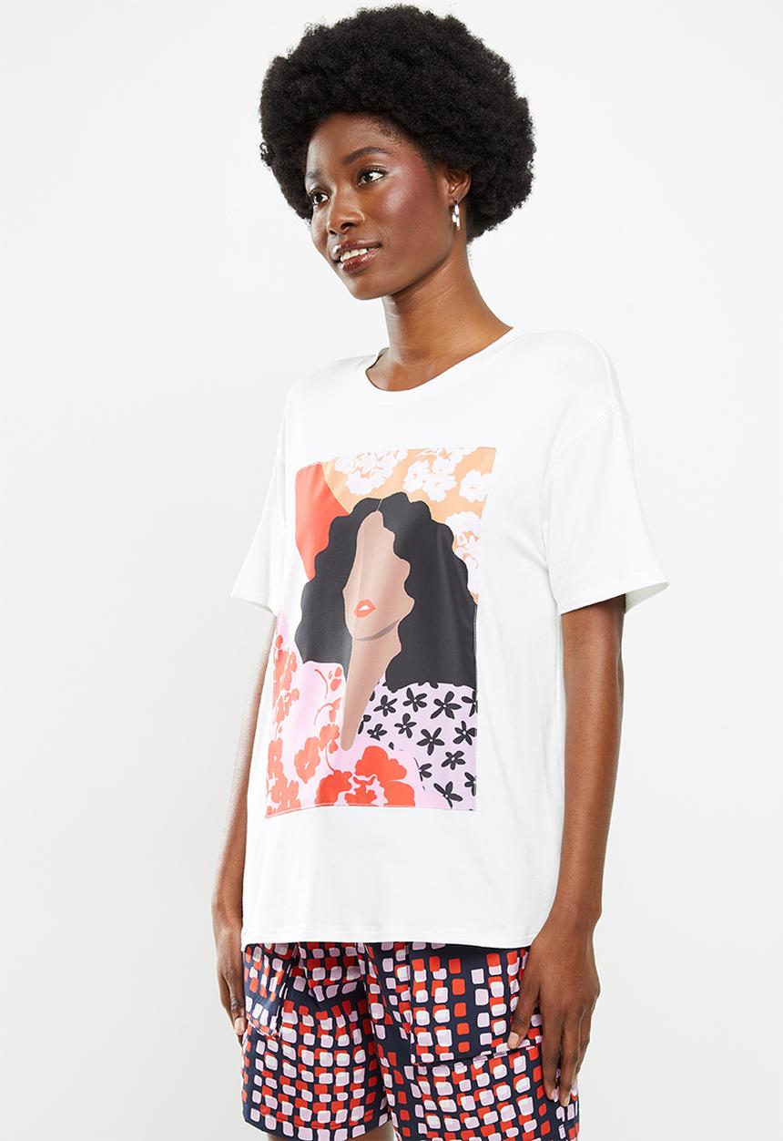 Me&B - Illustration printed tee - white
