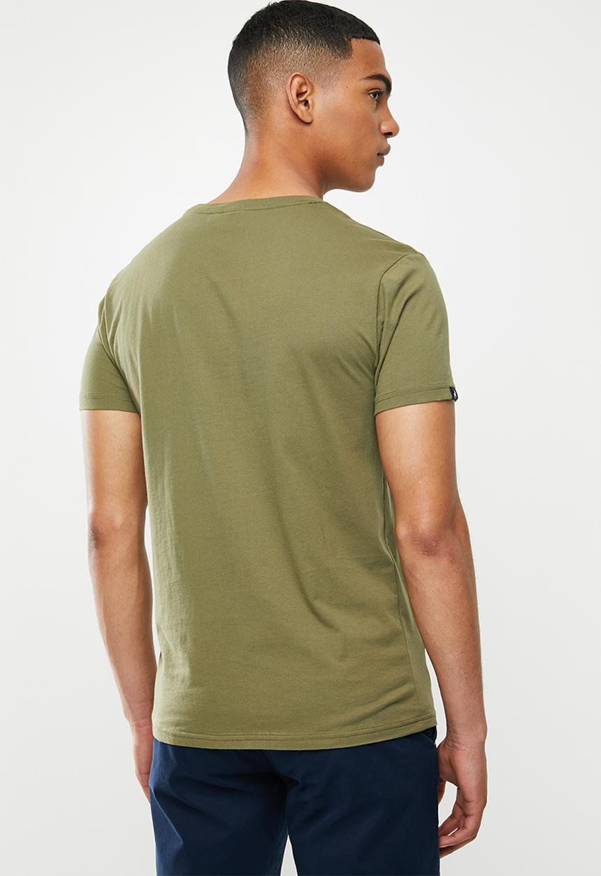 POLO - Owen debossed crew neck tee - fatigue