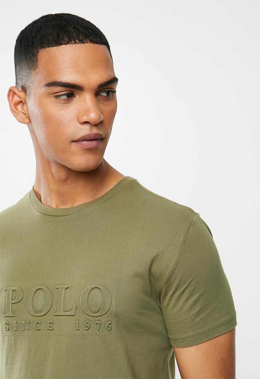 POLO - Owen debossed crew neck tee - fatigue