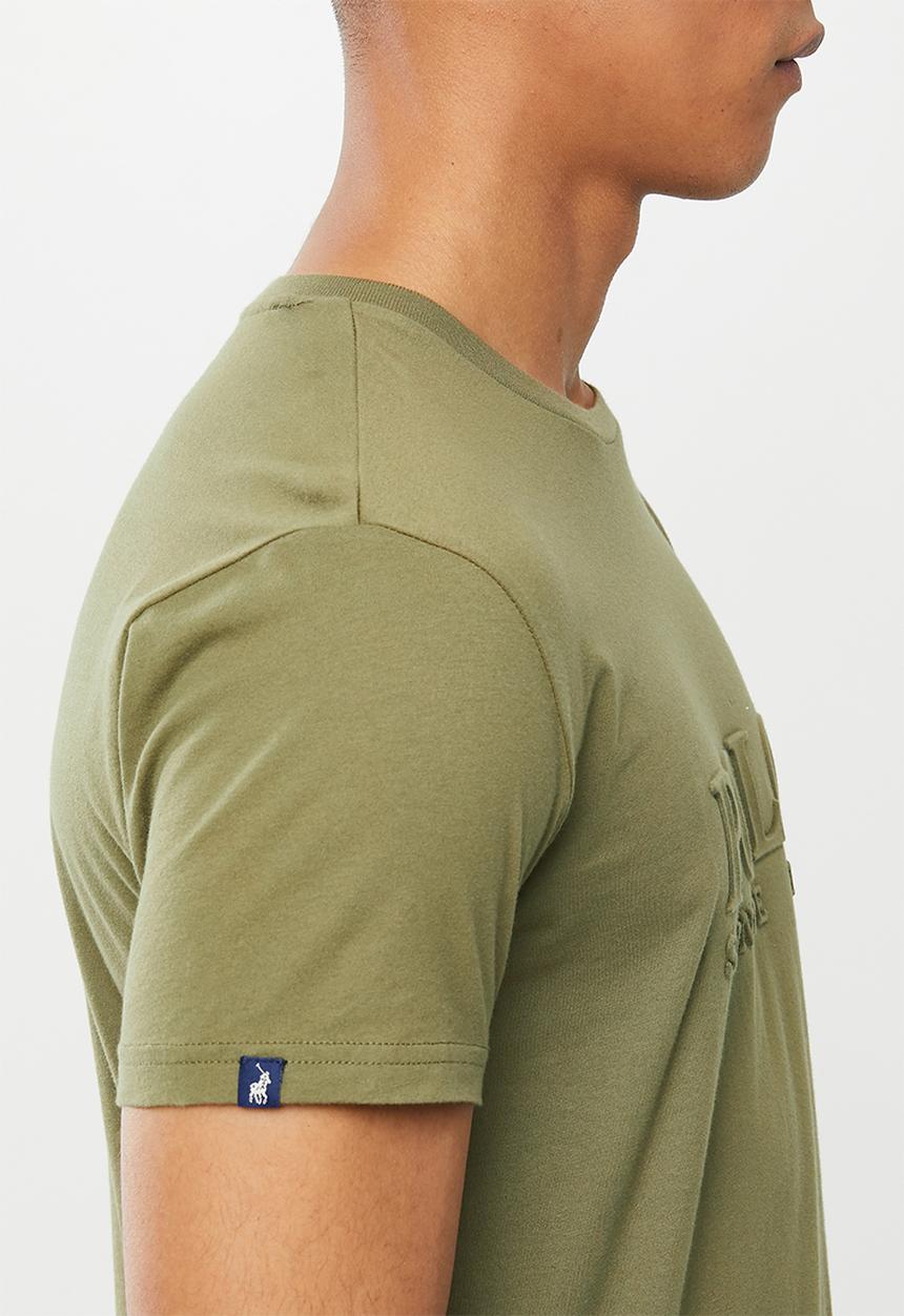 POLO - Owen debossed crew neck tee - fatigue
