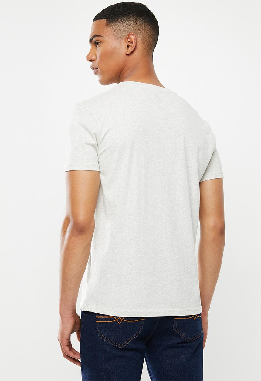 POLO - Michael v-neck tee - oatmel malenge