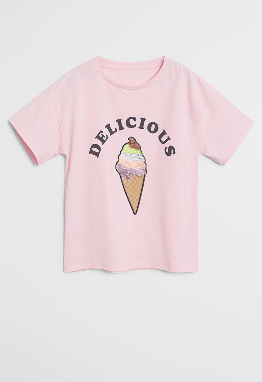 MANGO - Yummy short sleeve tee - pastel pink